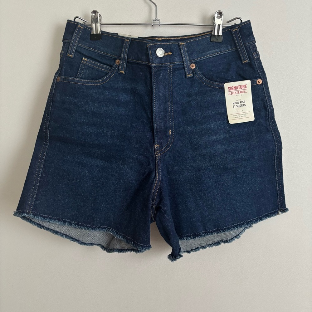 Signature by Levi Strauss Women's Dark Denim Jean Shorts